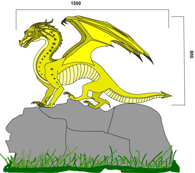 Maquette initiale du Dragon Cheval